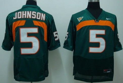 Miami Hurricanes #5 Johnson Green Jersey