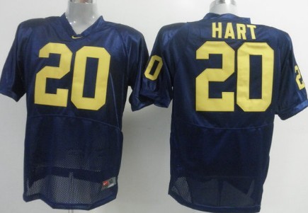 Michigan Wolverines #20 Mike Hart Navy Blue Jersey