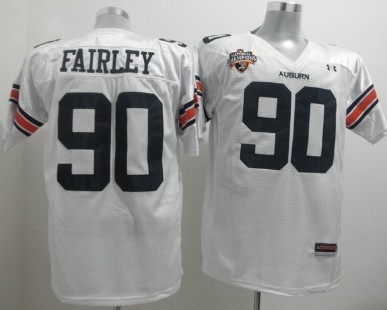 Auburn Tigers #90 Nick Fairley White Jersey