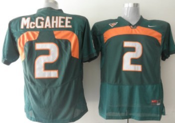 Miami Hurricanes #2 McGahee Green Jersey