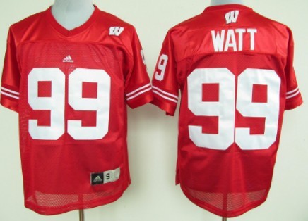 Wisconsin Badgers #99 J.J. Watt Red Jersey