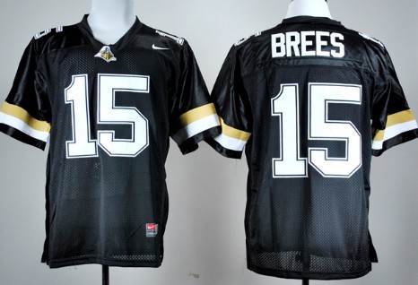 PPurdue Boilermakers #15 Drew Brees Black Jersey