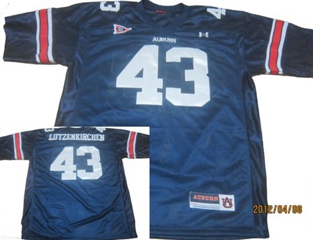 Auburn Tigers #43 Philip Lutzenkirchen Navy Blue Throwback Jersey