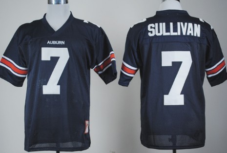 Auburn Tigers #7 Pat Sullivan Navy Blue Jersey