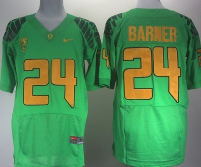 Oregon Ducks #24 Kenjon Barner 2013 Light Green Elite Jersey