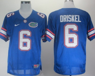 Florida Gators #6 Jeff Driskel Blue Jersey