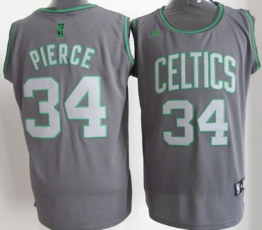 Boston Celtics #34 Paul Pierce Gray Shadow Jersey