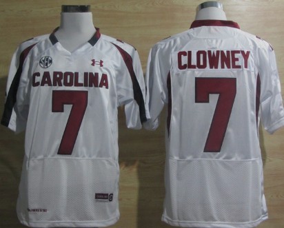 South Carolina Gamecocks #7 Jadeveon Clowney White Jersey