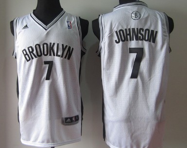 Brooklyn Nets #7 Joe Johnson White Swingman Jersey