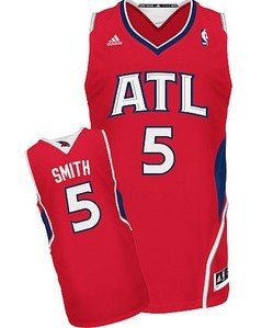 Atlanta Hawks #5 Josh Smith Red Swingman Jersey