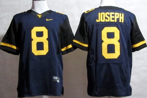 West Virginia Mountaineers #8 Karl Joseph 2013 Navy Blue Elite Jersey