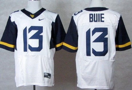 West Virginia Mountaineers #13 Andrew Buie 2013 White Elite Jersey