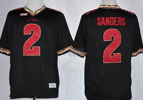 Florida State Seminoles #2 Deion Sanders 2013 Black Jersey