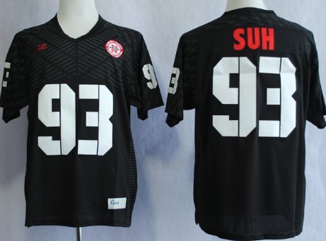 Nebraska Cornhuskers #93 Ndamukong Suh 2013 Black Jersey