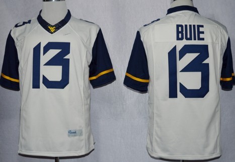 West Virginia Mountaineers #13 Andrew Buie 2013 White Limited Jersey