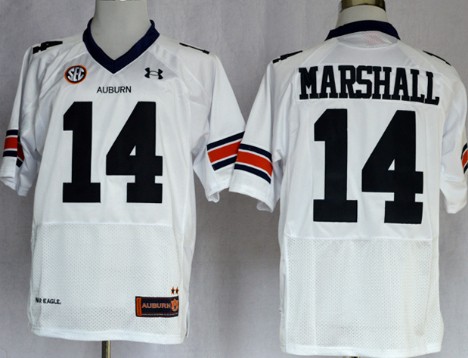 Auburn Tigers #14 Nick Marshall White Jersey