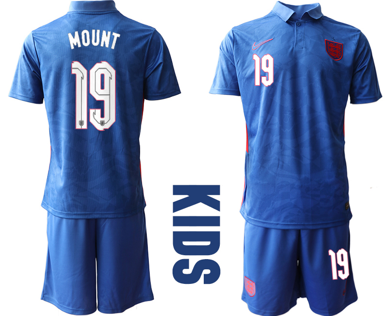 2021 European Cup England away Youth 19 soccer jerseys