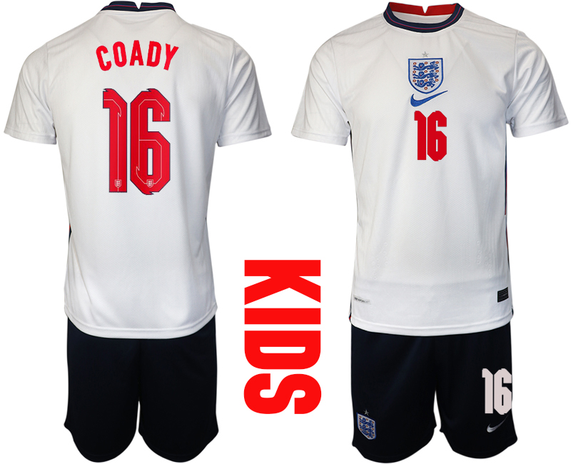 2021 European Cup England home Youth 16 soccer jerseys