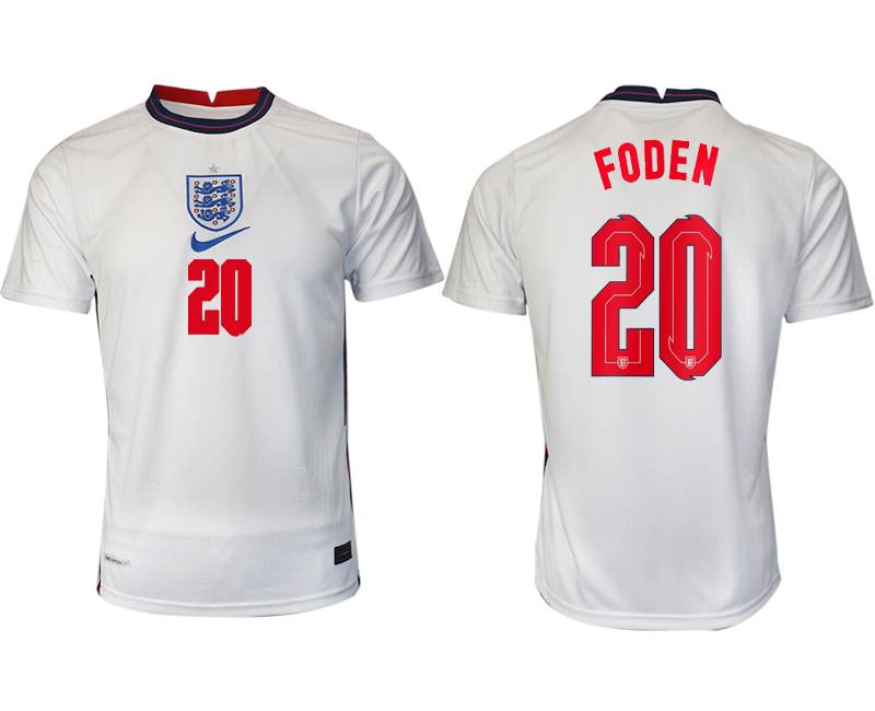 Men 2021 Europe England home AAA version 20 soccer jerseys