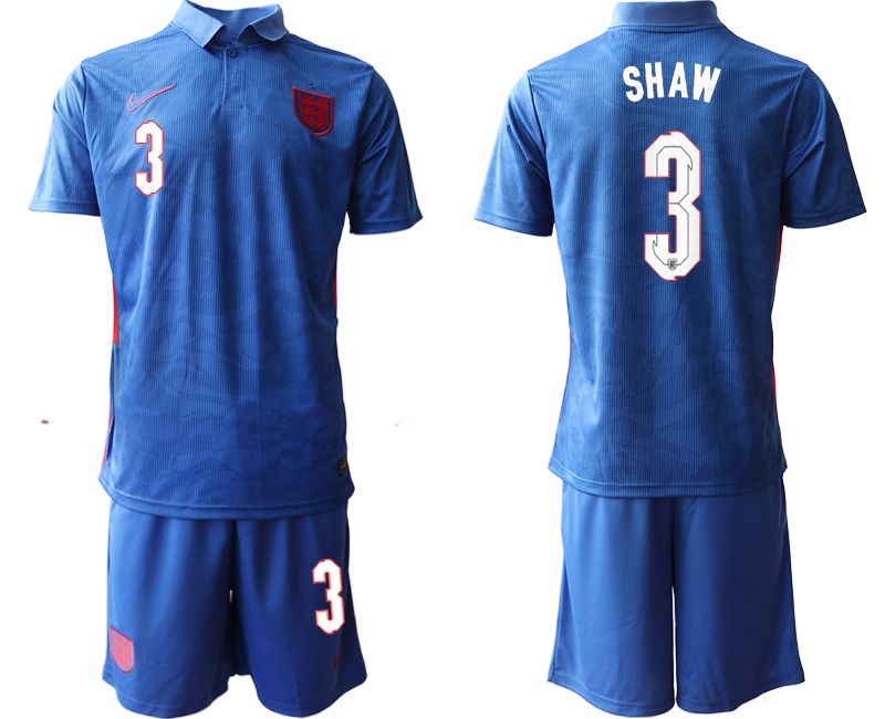 Men 2020-2021 European Cup England away blue 3 Nike Soccer Jersey