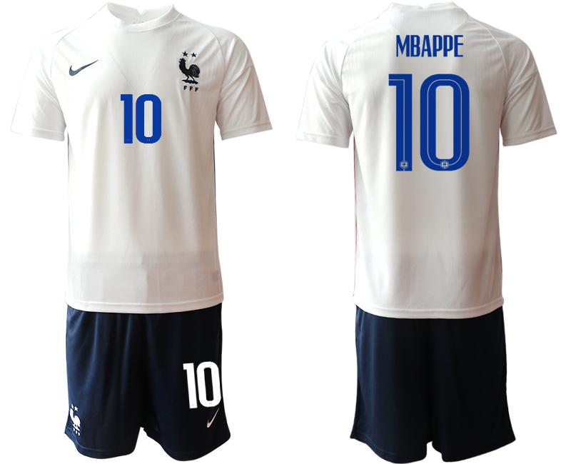 Men 2021 France away 10 soccer jerseys