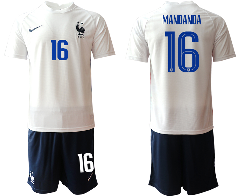 Men 2021 France away 16 soccer jerseys