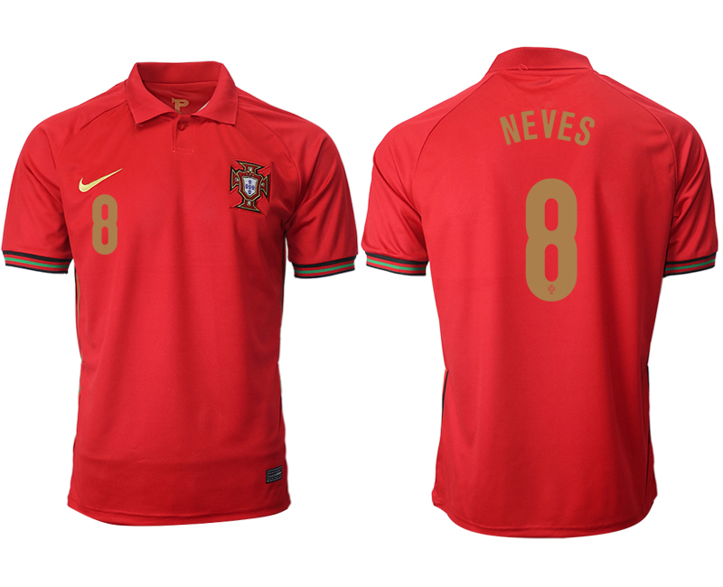 Men 2021 Europe Portugal home AAA version 8 soccer jerseys