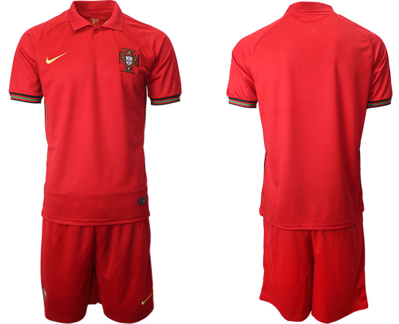 Men 2021 European Cup Portugal home red Soccer Jersey