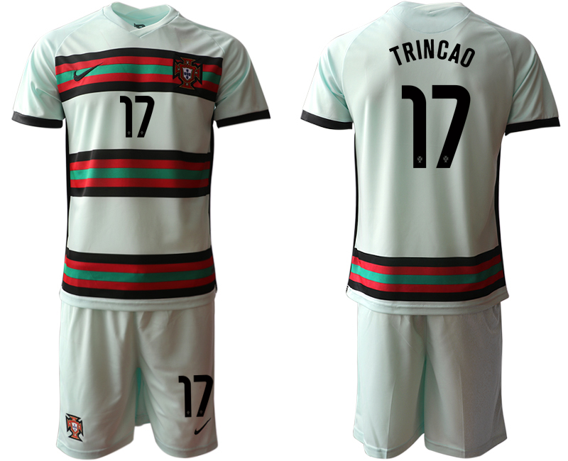 Men 2021 European Cup Portugal away grey 17 Soccer Jersey