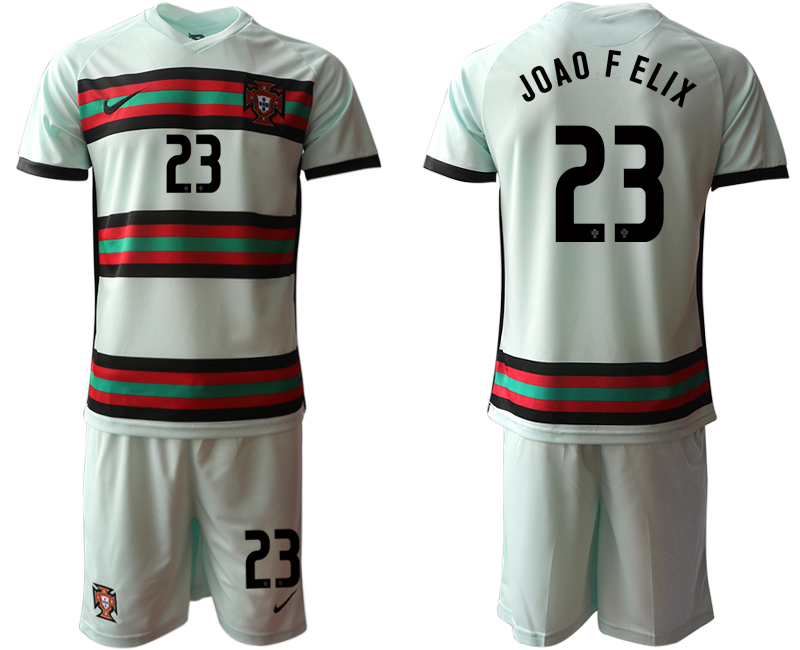 Men 2021 European Cup Portugal away grey 23 Soccer Jersey