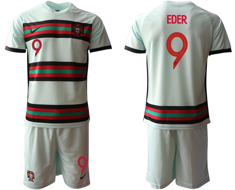 Men 2021 European Cup Portugal away grey 9 Soccer Jersey2