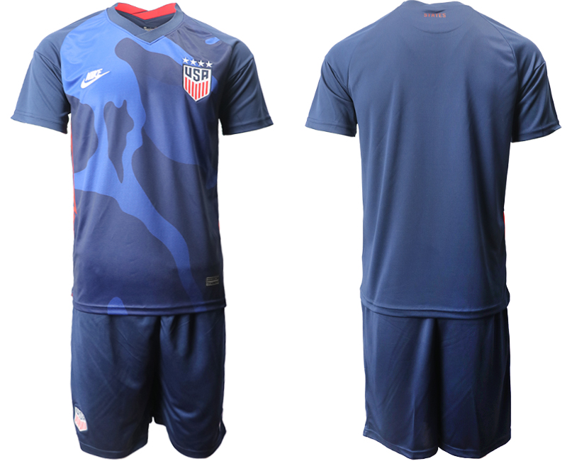 Men 2020-2021 Season National team United States away blue Soccer Jersey