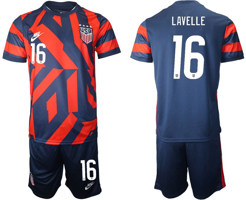 Men 2020-2021 National team United States away 16 blue Nike Soccer Jersey