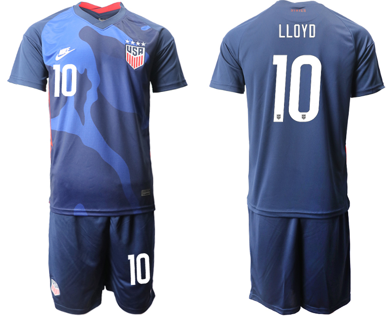 Men 2020-2021 Season National team United States away blue 10 Soccer Jersey1