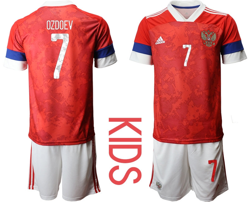 Youth 2021 European Cup Russia red home 7 Soccer Jerseys