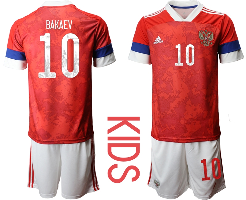 Youth 2021 European Cup Russia red home 10 Soccer Jerseys