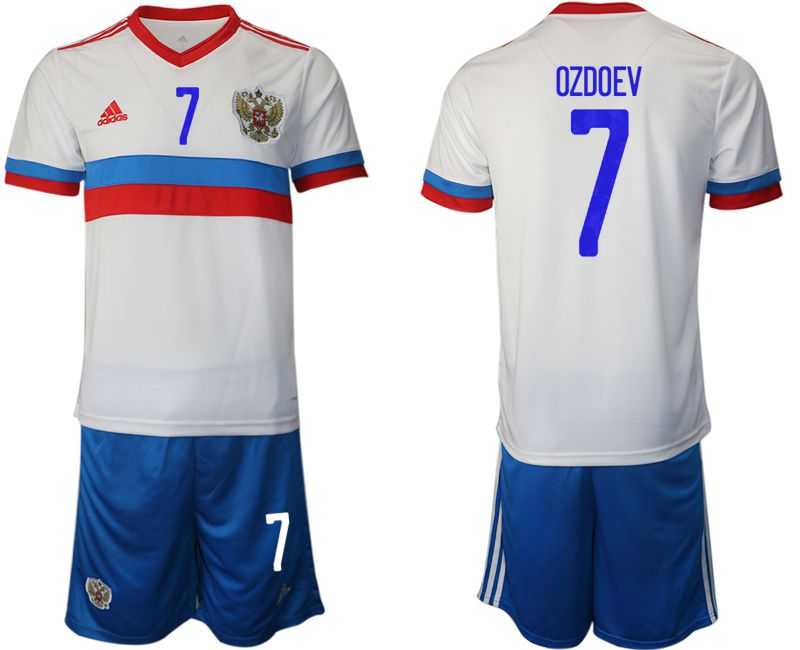 Men 2020-2021 European Cup Russia away white 7 Adidas Soccer Jersey