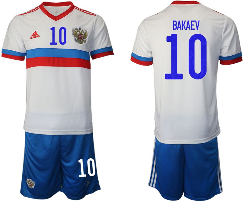 Men 2020-2021 European Cup Russia away white 10 Adidas Soccer Jersey