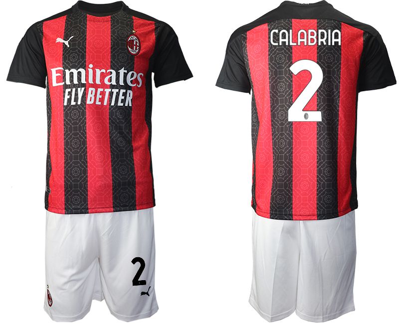 Men 2020-2021 club AC milan home 2 red Soccer Jerseys