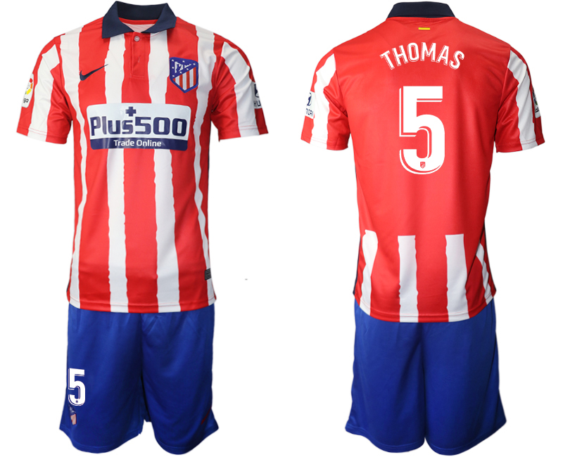 Men 2020-2021 club Atletico Madrid home 5 red Soccer Jerseys