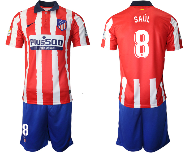 Men 2020-2021 club Atletico Madrid home 8 red Soccer Jerseys