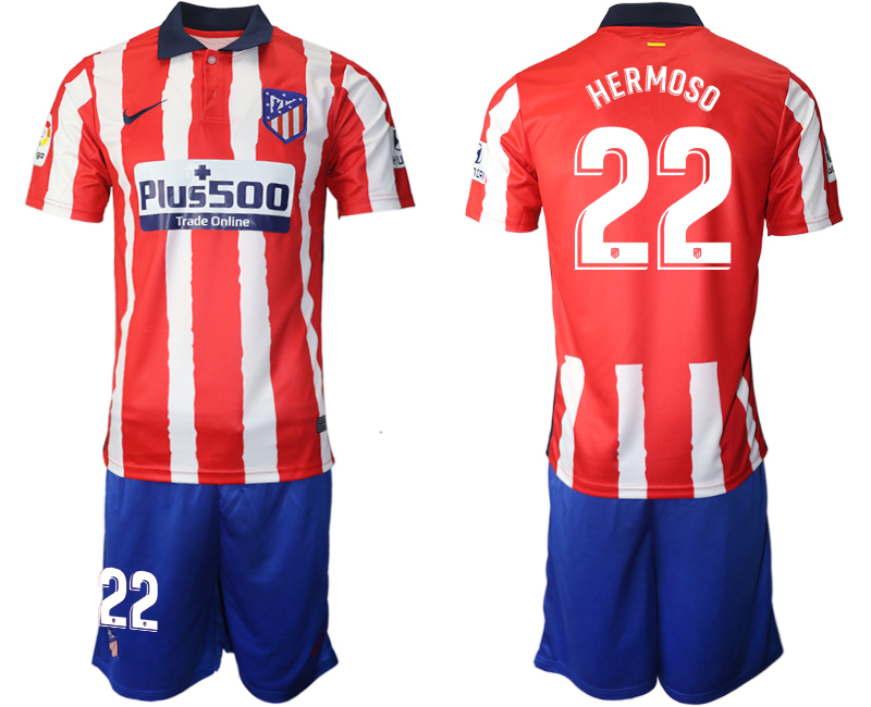 Men 2020-2021 club Atletico Madrid home 22 red Soccer Jerseys