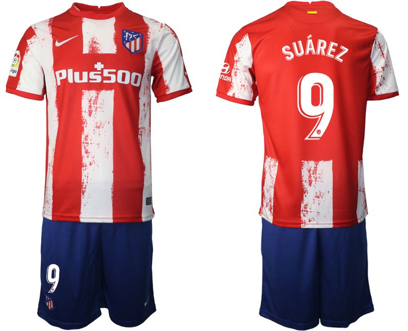 Men 2021-2022 Club Atletico Madrid home red 9 Nike Soccer Jerseys