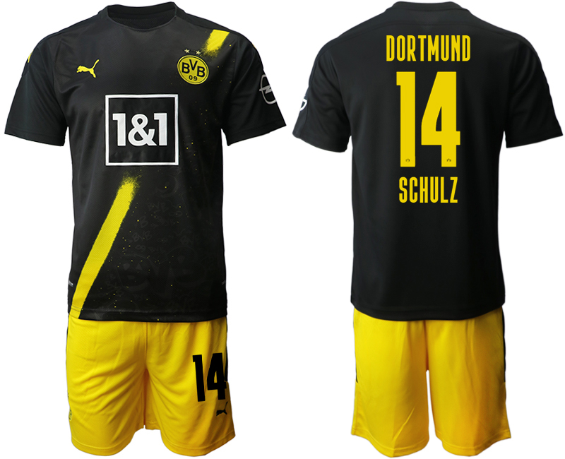 Men 2020-2021 club Borussia Dortmund away 14 black Soccer Jerseys