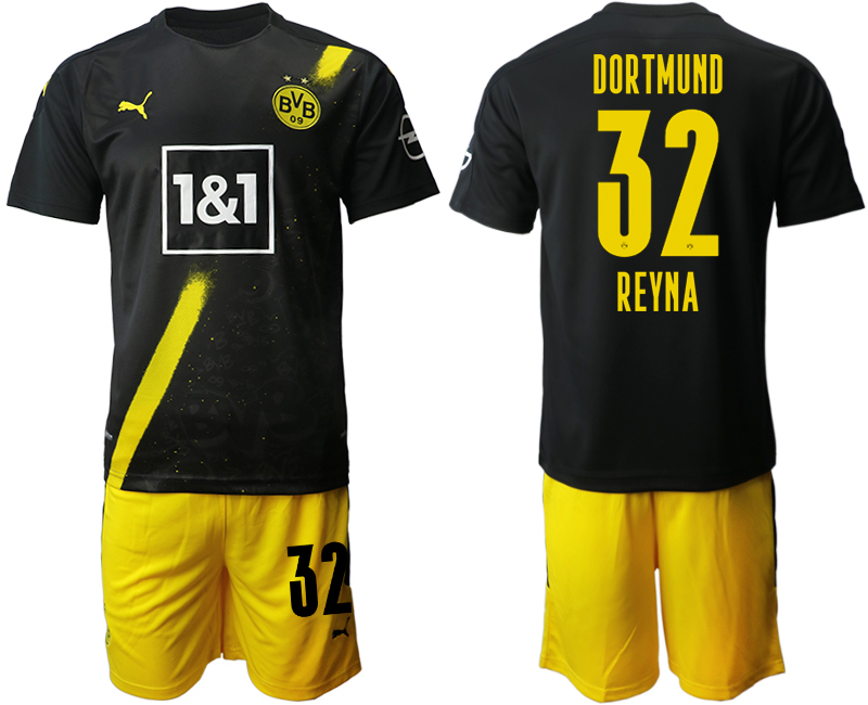 Men 2020-2021 club Borussia Dortmund away 32 black Soccer Jerseys