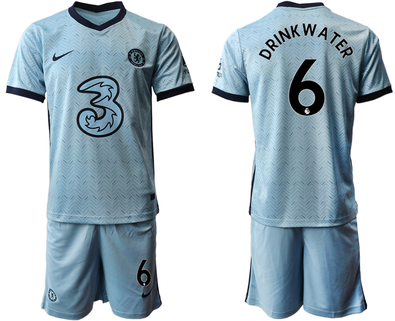 Men 2020-2021 club Chelsea away Light blue 6 Soccer Jerseys