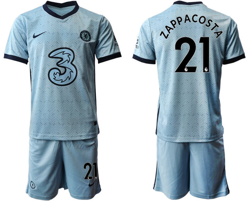 Men 2020-2021 club Chelsea away Light blue 21 Soccer Jerseys