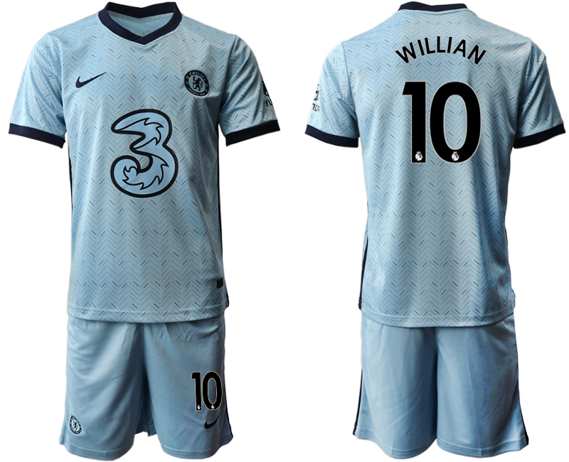 Men 2020-2021 club Chelsea away Light blue 10 Soccer Jerseys1