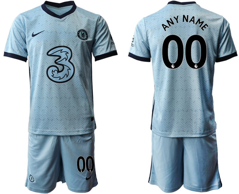 Men 2020-2021 club Chelsea away customized Light blue Soccer Jerseys