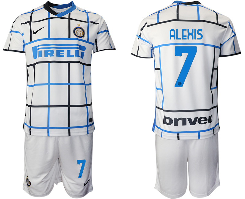 Men 2020-2021 club Inter milan away 7 white Soccer Jerseys